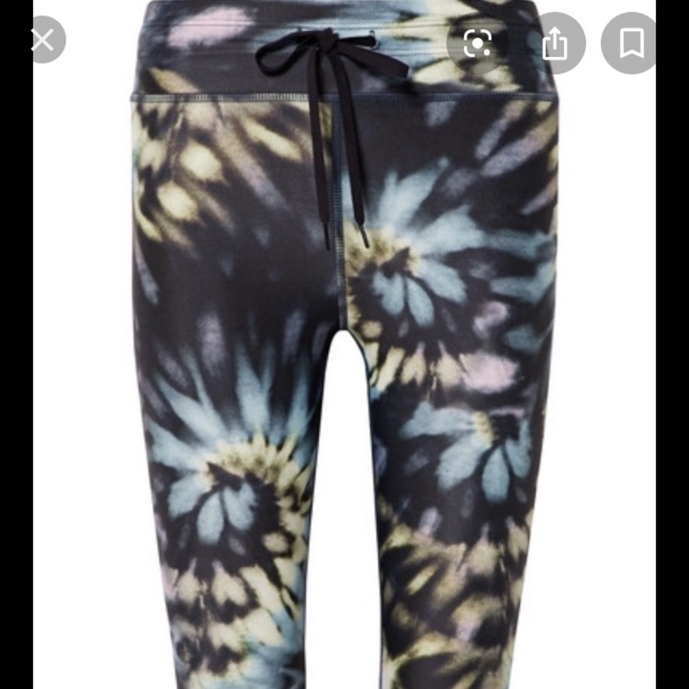 The Upside- Power Cropped Tie Dye stretch leggings